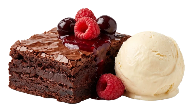 Frambuazlı Vişneli Brownie